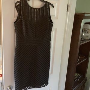 Black lace sheath dress